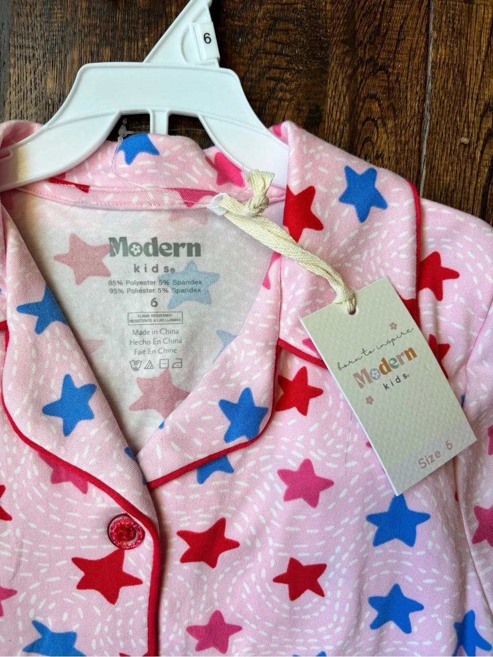 Girls PJ set size 6 NWT modern kids